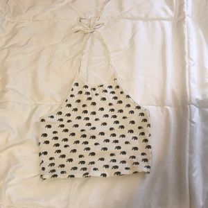 Cropped halter top